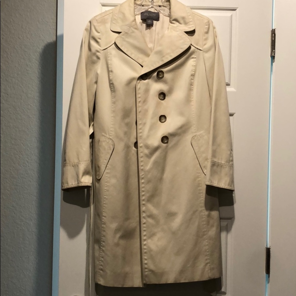 Ann Taylor cream Trench Coat